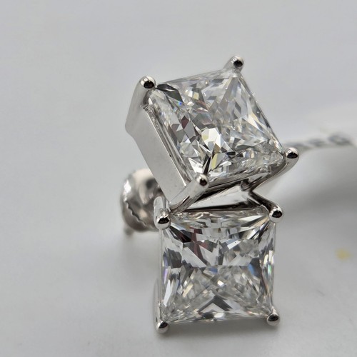 9ct princess cut - princess, studs