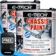 2x E-TECH Jet Black Chassis Paint Quick Repair Chip Resistant 500ML ECHP01 +M