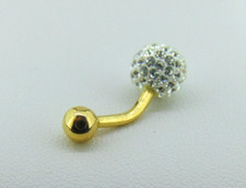 9ct Gold Crystal Ball Banana