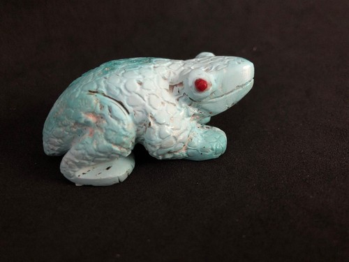 Zuni natural turquoise frog - natural,