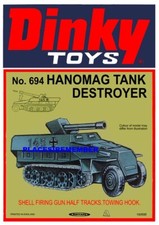 Dinky toys 694 hanomag - no.694, tank