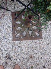 Vintage style heavy square cast iron parasol base, COLLECTION ONLY 