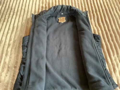 Ladies navy quilted fleece - ladies,