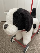 Vintage Push Along Dog On Wheels 