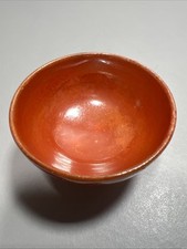 Moorcroft Miniature Orange Lustre Bowl 3cm x 5cm Decorative (no.2) Antique