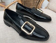 Women’s Black Patent buckle shoes  Size 4 New Without Tags Papaya Matalan