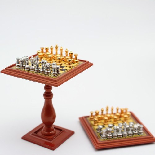 Chess set miniature - chess, table