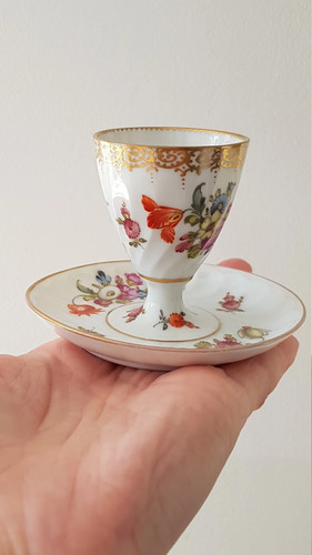 Antique dresden hand - antique, painted