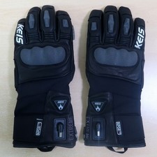 Keis G901 Heated Motorcycle Motorbike Gloves - Black - L