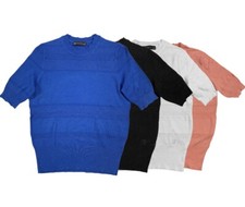 EX M&S Short Sleeve Top Soft Knitted Sweater Ladies Textured Jumper 436