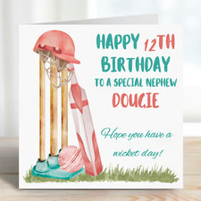 Personalised cricket birthday - personalised,