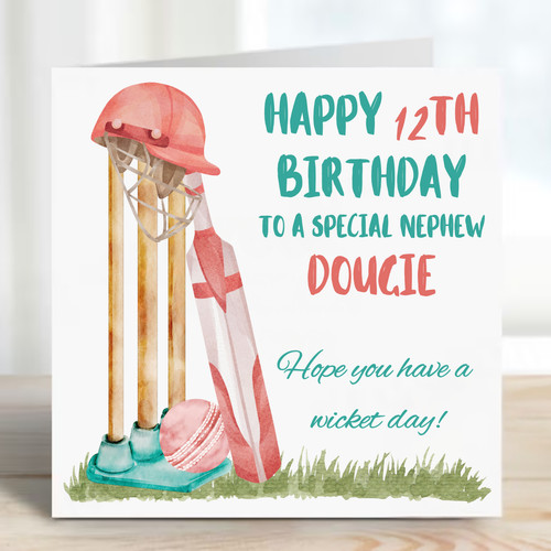 Personalised cricket birthday - personalised,