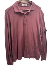 STONE ISLAND LONG SLEEVE REGULAR FIT POLO Burgundy XXL