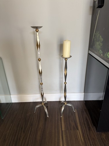 Pair tall metal - pair, of