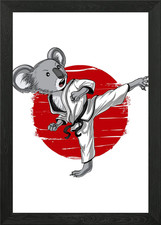Koala bear karate framed wall - bear,