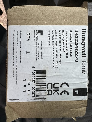 Honeywell port zone - 2, valve