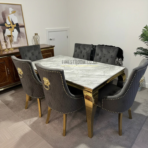 Grey louis gold - dining, table