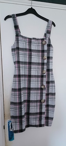 Ladies pinafore checked size - checked,
