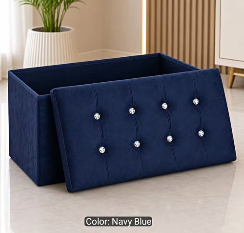 Navy blue tufted - navy, fabric