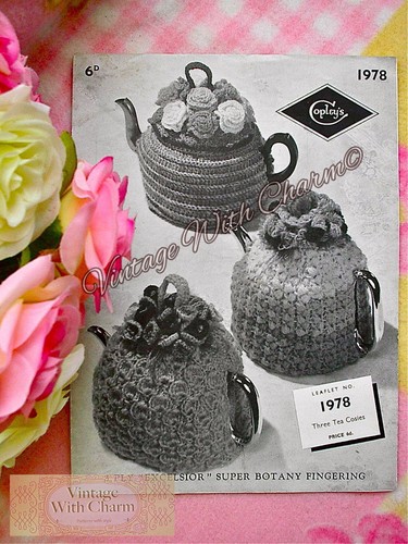 Vintage crochet pattern tea - vintage,