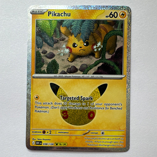 Pikachu 038 128 30th - pikachu,