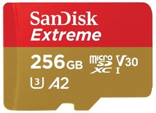 Sandisk Extreme 256GB micro SD XC Memory Card U3 V30 UHS-I- 4K Memory Card