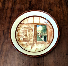 Antique Royal Doulton bowl 1925.- Cat in the doorway.