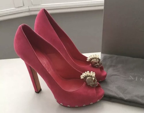 Alexander mcqueen pink suede - pink,