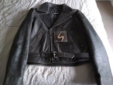 Schott Perfecto 118  Leather Biker Jacket Size L BNWOT With Patches Mens Womens