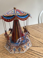 Retro Tin Plate Fairground Carousel Ride- See Photos