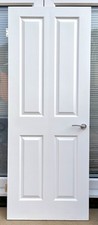 White Internal Door Woodgrain Effect 4 panel  (H) 1980mm x (W) 765mm