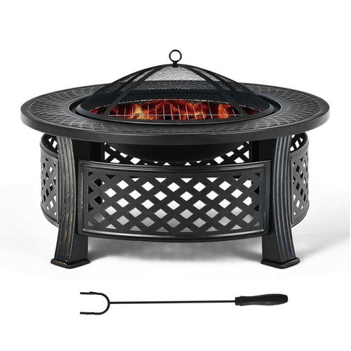 Rustic steel outdoor fire pit - rustic,