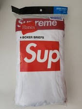 FW23 Supreme Hanes white boxer briefs (4 pack) size XXL 2XL New and unopened