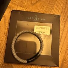 Tateossian Leather Grey 21cm   Bracelet Unisex New