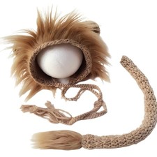 2 Pcs Baby Props Lion Hat Tail
