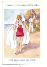 Glamour. Bathing Girl. Artist - Fred Spurgin. Comic.