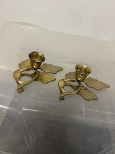 Vintage Pair of Brass Leaf