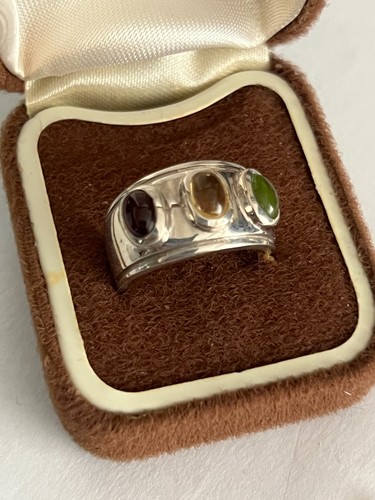 Sterling silver multi - gem, ring