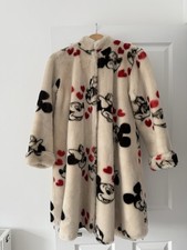 80’s/90’s Apparence Paris Disney Faux Fur Coat Mickey Minnie Mouse Red Hearts
