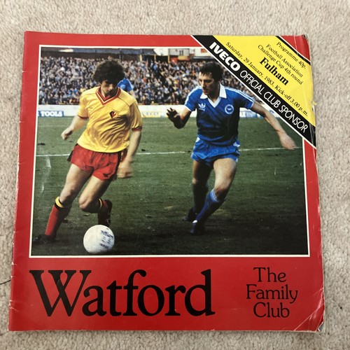 Watford fulham 1983 - vs, 1983/83