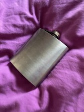 stainless steel hip flask rare iconic bohemian sleek contoured large