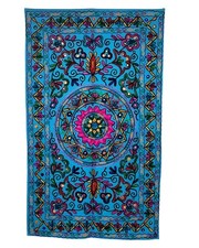 Indian Wall Hanging Tapestry Hippie Bohemian Tapestries Suzani Home Decor Blue