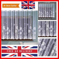 White Net Curtain Floral
