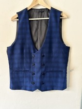 Skopes Men's Blue Double Breasted Waistcoat Size 40R