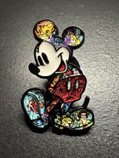 Mickey Mouse Pin Badge Tattooed Pindill'n Enamel Metal Brooch Minnie Disney 3cm