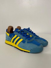 VINTAGE ADIDAS ORIGINALS SL80 TRAINERS 2019 UK8 BLUE/YELLOW