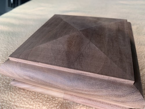Walnut stair newel post - walnut,