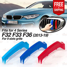 For BMW 4 Series F32 F33 F36 2013-19 Kidney 9 BARS Grille M Sport 3 Color Covers