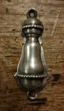 Victorian Antique Decorative Nickel/Silvered Hinged Escutcheon/Key Hole Cover 