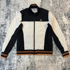 Mens Fila Alfonso 80s Casuals Track Top Tracksuit Jacket Medium M White 